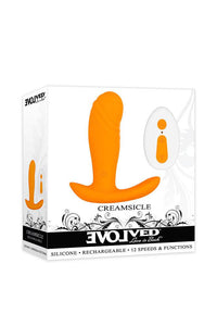 Thumbnail for Evolved - Creamsicle Butt Plug & Remote - Orange - Stag Shop