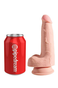 Thumbnail for Pipedream - King Cock Plus - Triple Density Realistic Dildo With Balls - 5 Inch - Beige - Stag Shop