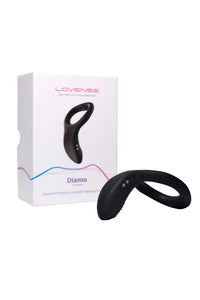 Thumbnail for Lovense - Diamo Bluetooth Vibrating Cock Ring - Black - Stag Shop