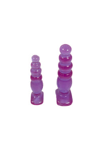 Thumbnail for Crystal Jellies by Doc Johnson - Anal Delight Trainer Kit - Purple - Stag Shop