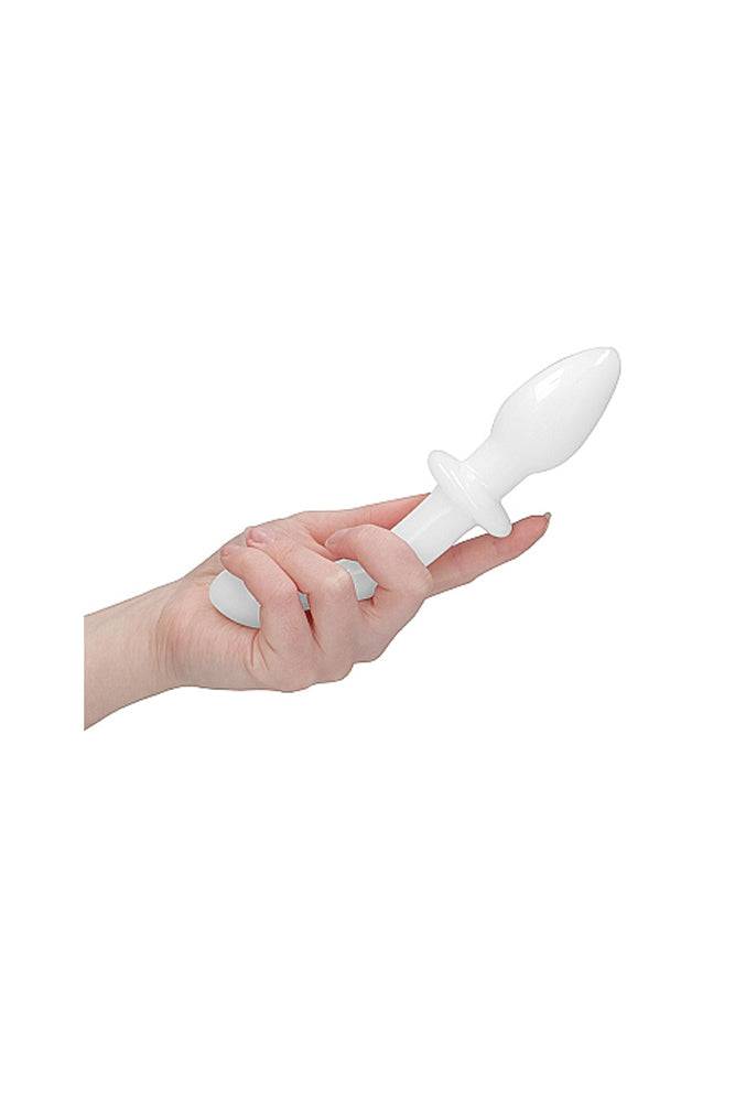 Shots Toys - Chrystalino - Doubler Glass Dildo - White - Stag Shop