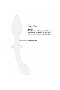 Thumbnail for Shots Toys - Chrystalino - Doubler Glass Dildo - White - Stag Shop