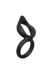 Thumbnail for Adam & Eve - Silicone Dual Cock Ring & Clit Tickler - Black - Stag Shop