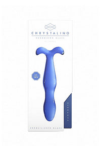 Thumbnail for Shots Toys - Chrystalino - Elegance Glass Dildo  - Blue - Stag Shop