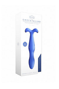 Thumbnail for Shots Toys - Chrystalino - Elegance Glass Dildo  - Blue - Stag Shop