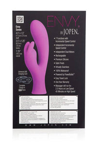 Thumbnail for Jopen - Envy 7 Rabbit Vibrator - Pink - Stag Shop