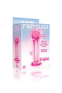 Thumbnail for Icon Brands - First Glass Droplet Anal Plug - Pink - Stag Shop