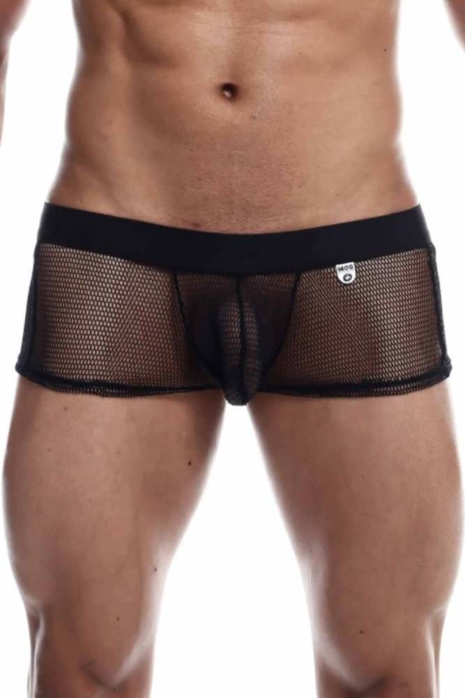MaleBasics - Fishnet Boxer - Black - Stag Shop