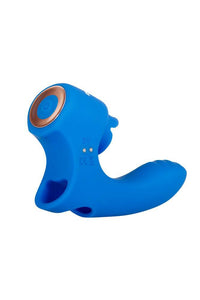 Thumbnail for Evolved - Gender X - Flick It Finger Vibrator - Blue - Stag Shop