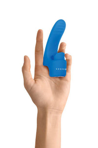 Thumbnail for Evolved - Gender X - Flick It Finger Vibrator - Blue - Stag Shop