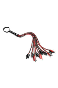 Thumbnail for Sportsheets - Saffron Braided Flogger - 24 Inch - Black/Red - Stag Shop