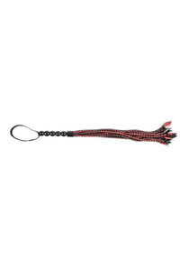 Thumbnail for Sportsheets - Saffron Braided Flogger - 24 Inch - Black/Red - Stag Shop