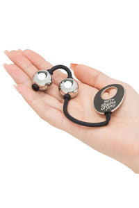 Thumbnail for Lovehoney - Fifty Shades of Grey - Inner Goddess Mini Pleasure Weighted Kegel Balls - Silver - 85g - Stag Shop