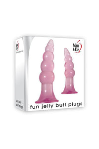 Thumbnail for Adam & Eve - Fun Jelly Butt Plugs - Pink - Stag Shop