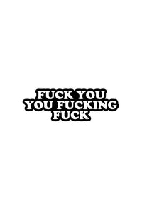 Thumbnail for Wood Rocket - Fuck You You Fucking Fuck Enamel Pin - Stag Shop
