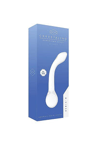 Thumbnail for Shots Toys - Chrystalino - G-Rider Glass Dildo - White - Stag Shop