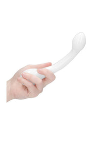 Thumbnail for Shots Toys - Chrystalino - G-Rider Glass Dildo - White - Stag Shop