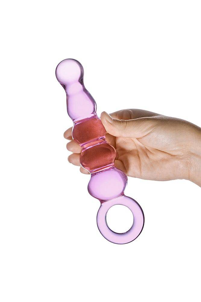 Gläs - Quintessence Beaded Anal Slider Glass Dildo - Pink - Stag Shop
