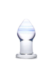 Thumbnail for Gläs - Amethyst Rain Glass Butt Plug - Clear/Blue - Stag Shop