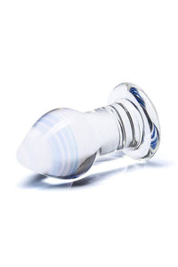 Thumbnail for Gläs - Amethyst Rain Glass Butt Plug - Clear/Blue - Stag Shop