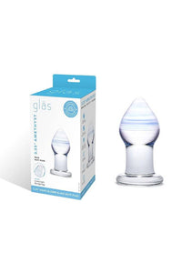 Thumbnail for Gläs - Amethyst Rain Glass Butt Plug - Clear/Blue - Stag Shop