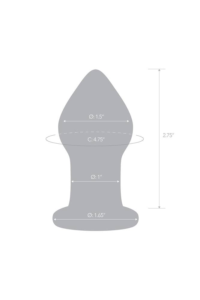 Gläs - Amethyst Rain Glass Butt Plug - Clear/Blue - Stag Shop