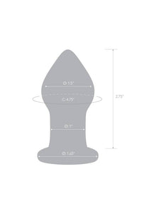Thumbnail for Gläs - Amethyst Rain Glass Butt Plug - Clear/Blue - Stag Shop