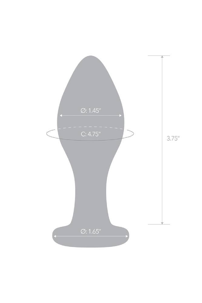 Gläs - 4'' Classic Glass Butt Plug - Clear - Stag Shop