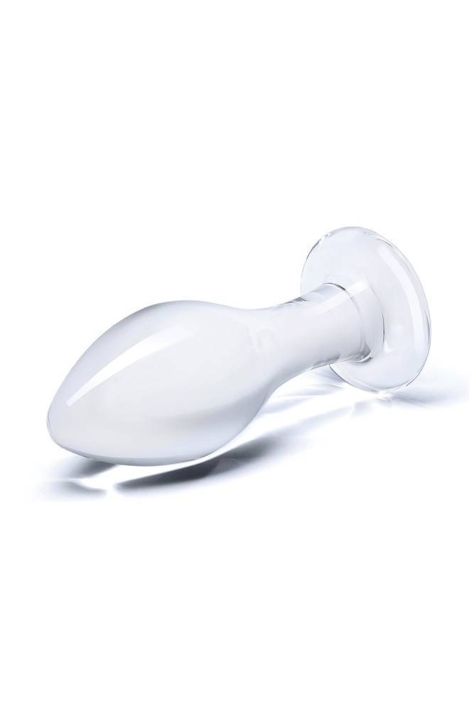Gläs - 4'' Classic Glass Butt Plug - Clear - Stag Shop