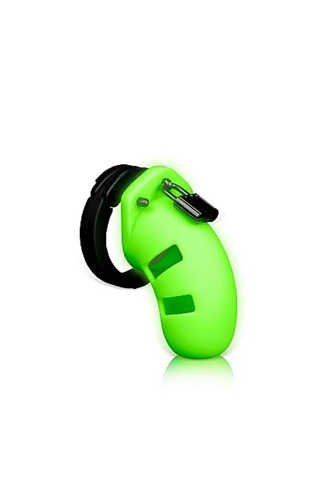 Ouch by Shots Toys - Model 20 Cock Cage - 3.5'' - Glow in the Dark - Stag Shop