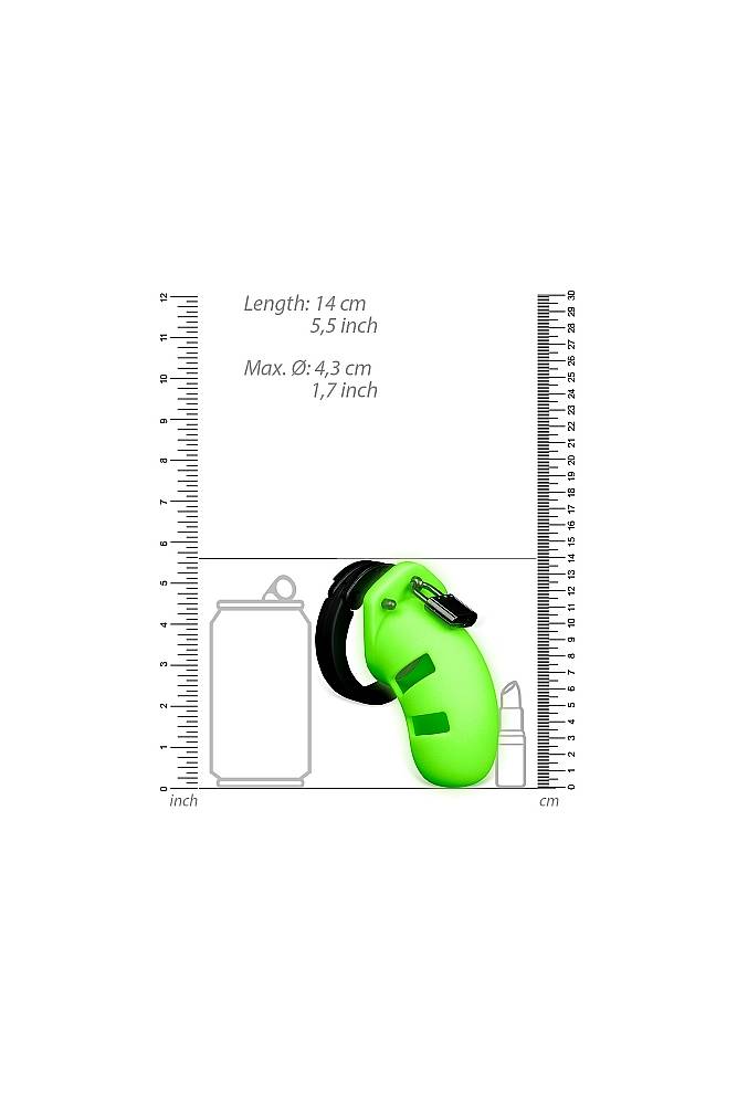 Ouch by Shots Toys - Model 20 Cock Cage - 3.5'' - Glow in the Dark - Stag Shop