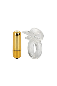 Thumbnail for Cal Exotics - Couples Enhancer - Pure Gold Double Trouble Cock Ring - Stag Shop