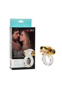 Thumbnail for Cal Exotics - Couples Enhancer - Pure Gold Double Trouble Cock Ring - Stag Shop