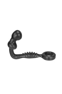 Thumbnail for Oxballs - Hunkyjunk - Ripple Asslock Butt Plug & Cock Ring - Black - Stag Shop