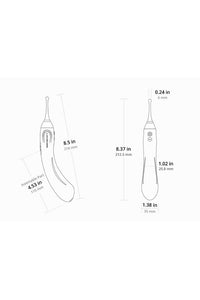 Thumbnail for Lovense - Hyphy Bluetooth Dual-End High Frequency Silicone Vibrator - Purple - Stag Shop