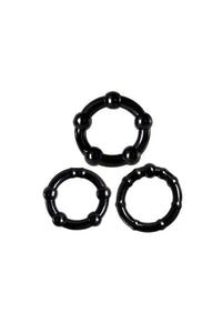 Thumbnail for Evolved - One Night Stand - Intensity Cock Ring Set - Black - Stag Shop