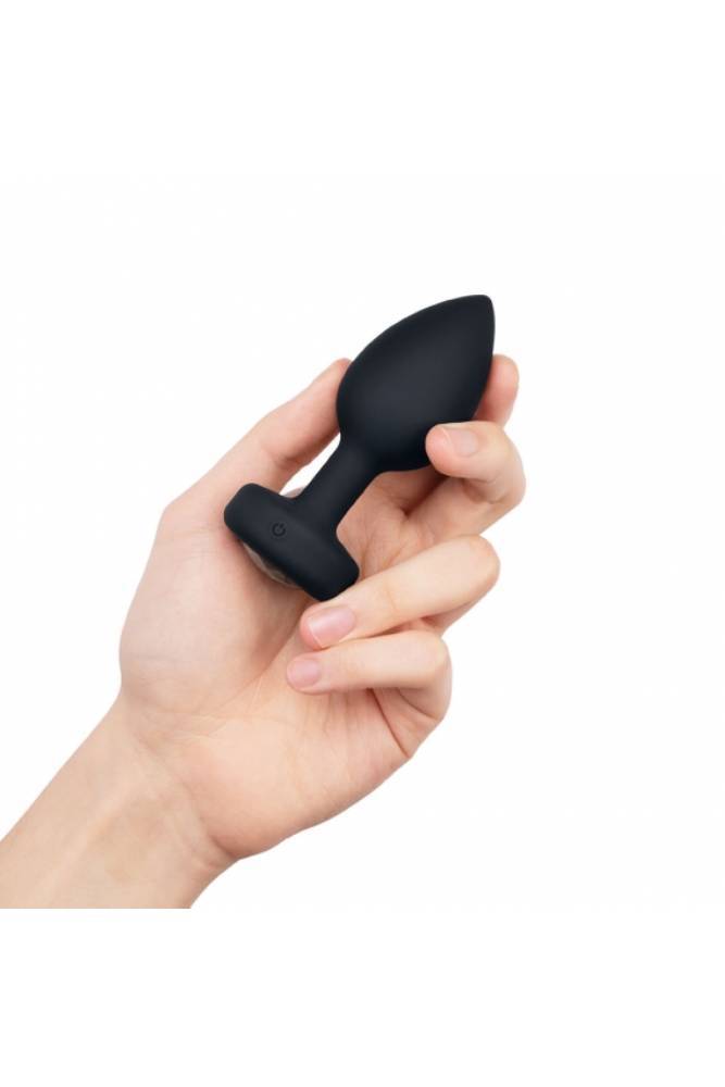 B-Vibe - RC Vibrating Jewel Butt Plug - M/L - Black - Stag Shop