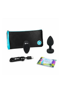 Thumbnail for B-Vibe - RC Vibrating Jewel Butt Plug - M/L - Black - Stag Shop