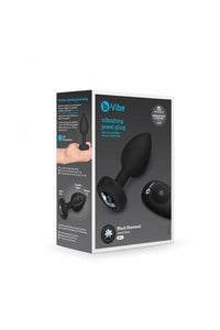 Thumbnail for B-Vibe - RC Vibrating Jewel Butt Plug - M/L - Black - Stag Shop