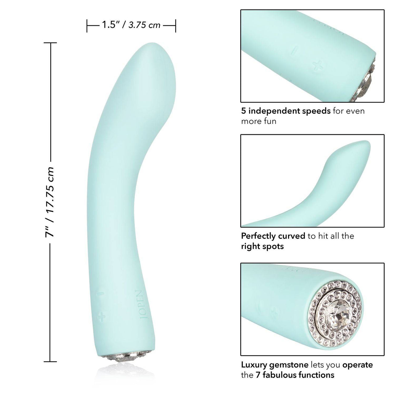 Jopen - Pavé - Vivian - Crystal Adorned G-Spot Vibrator - Stag Shop