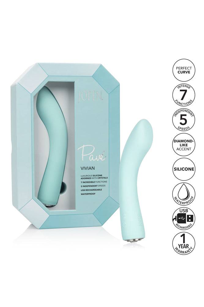 Jopen - Pavé - Vivian - Crystal Adorned G-Spot Vibrator - Stag Shop