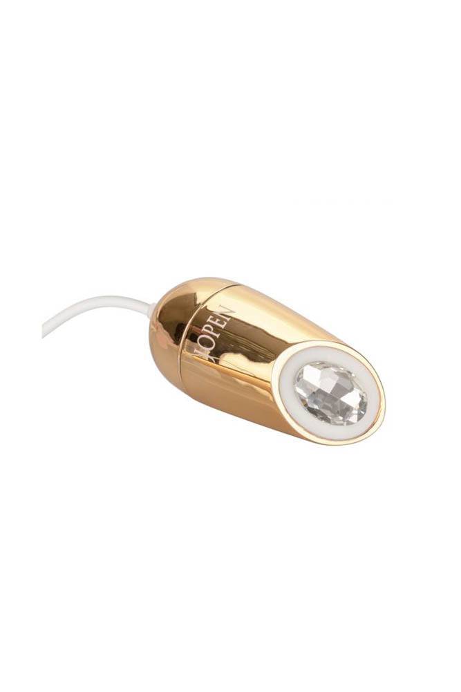 Jopen - Callie - Vibrating Mini Massager - White/Gold - Stag Shop