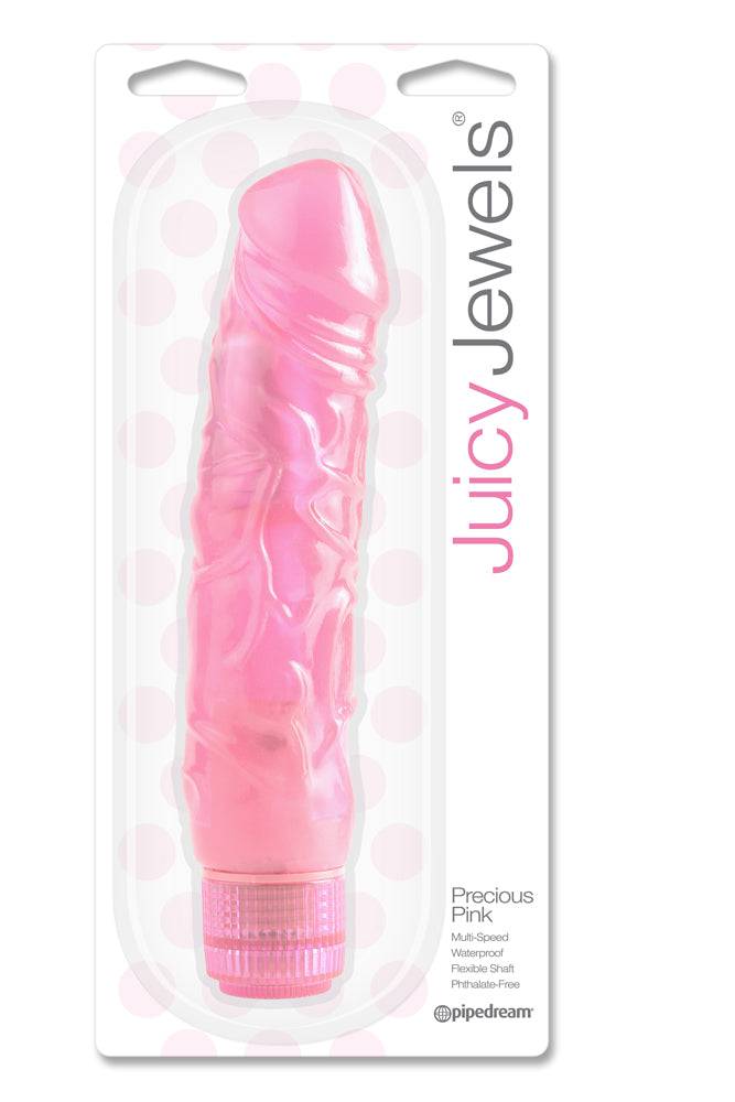 Pipedream - Juicy Jewels - Precious Pink - Realistic Jelly Vibrator - Pink - Stag Shop