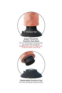 Thumbnail for Pipedream - King Cock - Double Vibrating Penetrator Ultra Realistic Dildo - Beige - Stag Shop