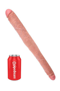Thumbnail for Pipedream - King Cock - Realistic Tapered Double Ended Dildo - 16 inch - Beige - Stag Shop
