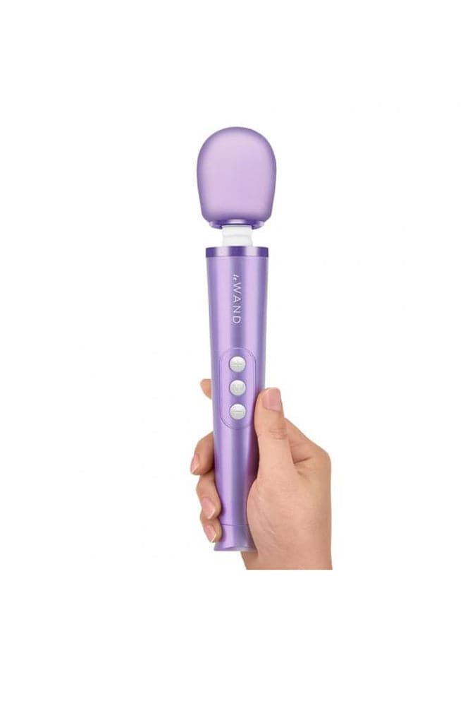 Le Wand - Petite Rechargeable Vibrating Massage Wand - Violet - Stag Shop