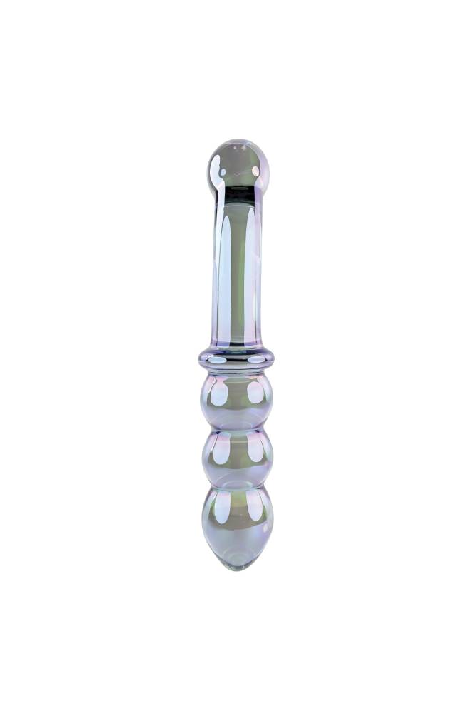 Evolved - Gender X - Lustrous Galaxy Dual Ended Glass Wand - Blue - Stag Shop