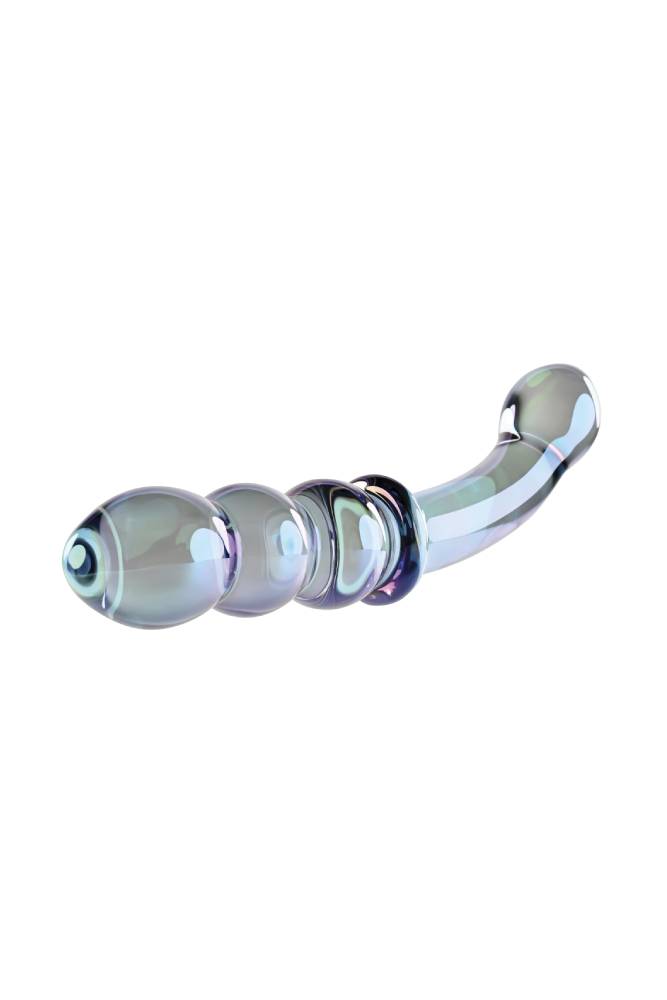 Evolved - Gender X - Lustrous Galaxy Dual Ended Glass Wand - Blue - Stag Shop