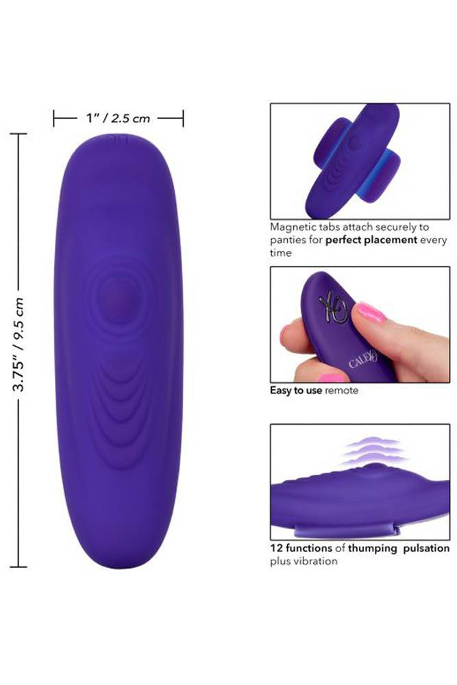 Cal Exotics - Lock-N-Play Remote Pulsating Panty Teaser - Purple - Stag Shop