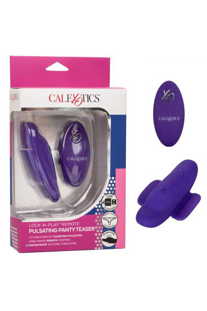 Cal Exotics - Lock-N-Play Remote Pulsating Panty Teaser - Purple - Stag Shop
